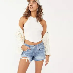 Free people Good Times Relaxed Shorts dark rinse size 28