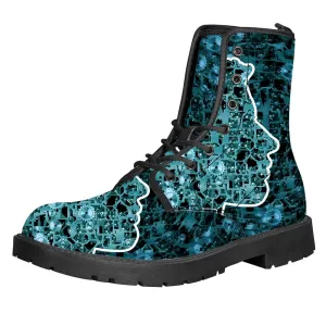 Gears Print Men Boots For Martin Boots Male Shoes Motocycle Boots Warm Ankle Boots Winter Shoes Men Shoe