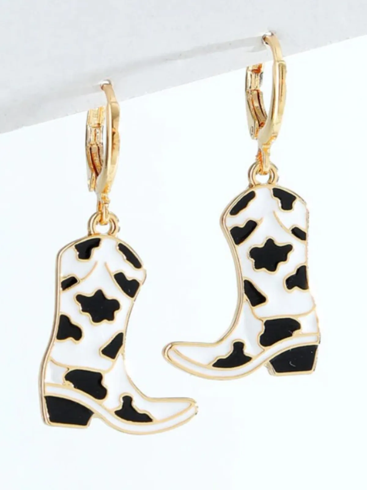 Girls Cowboy Boot Charm Earrings