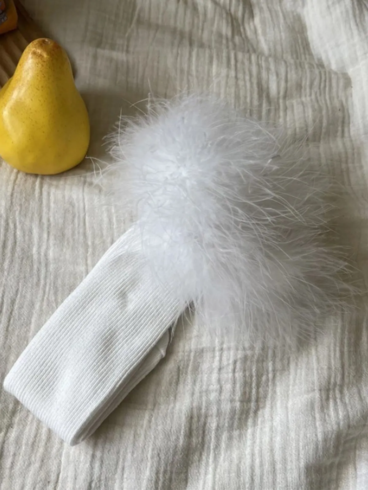 Girls Playing Dress Up Feather Trim Socks