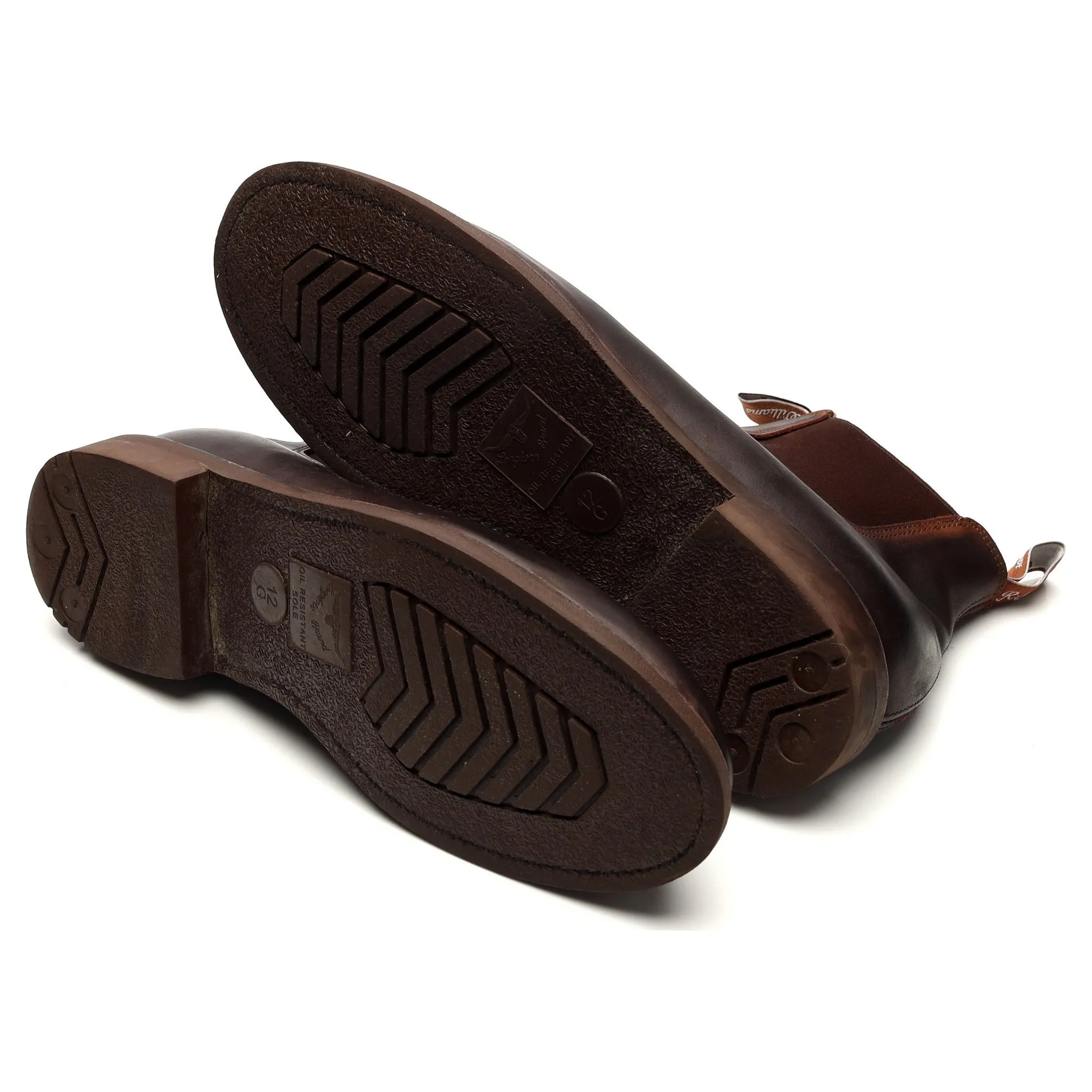 'Goodwood' Dark Brown Leather Chelsea Boot UK 12 G