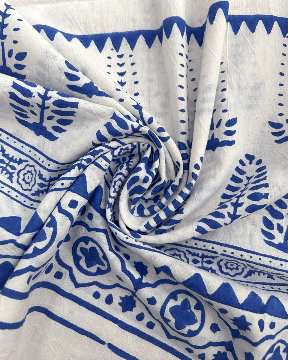 Helena Blockprinted Cotton Top - BGVL