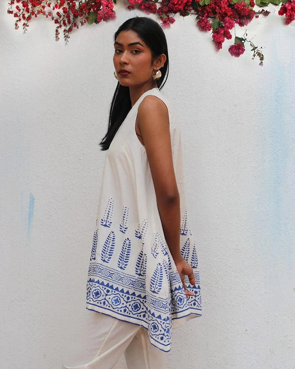 Helena Blockprinted Cotton Top - BGVL