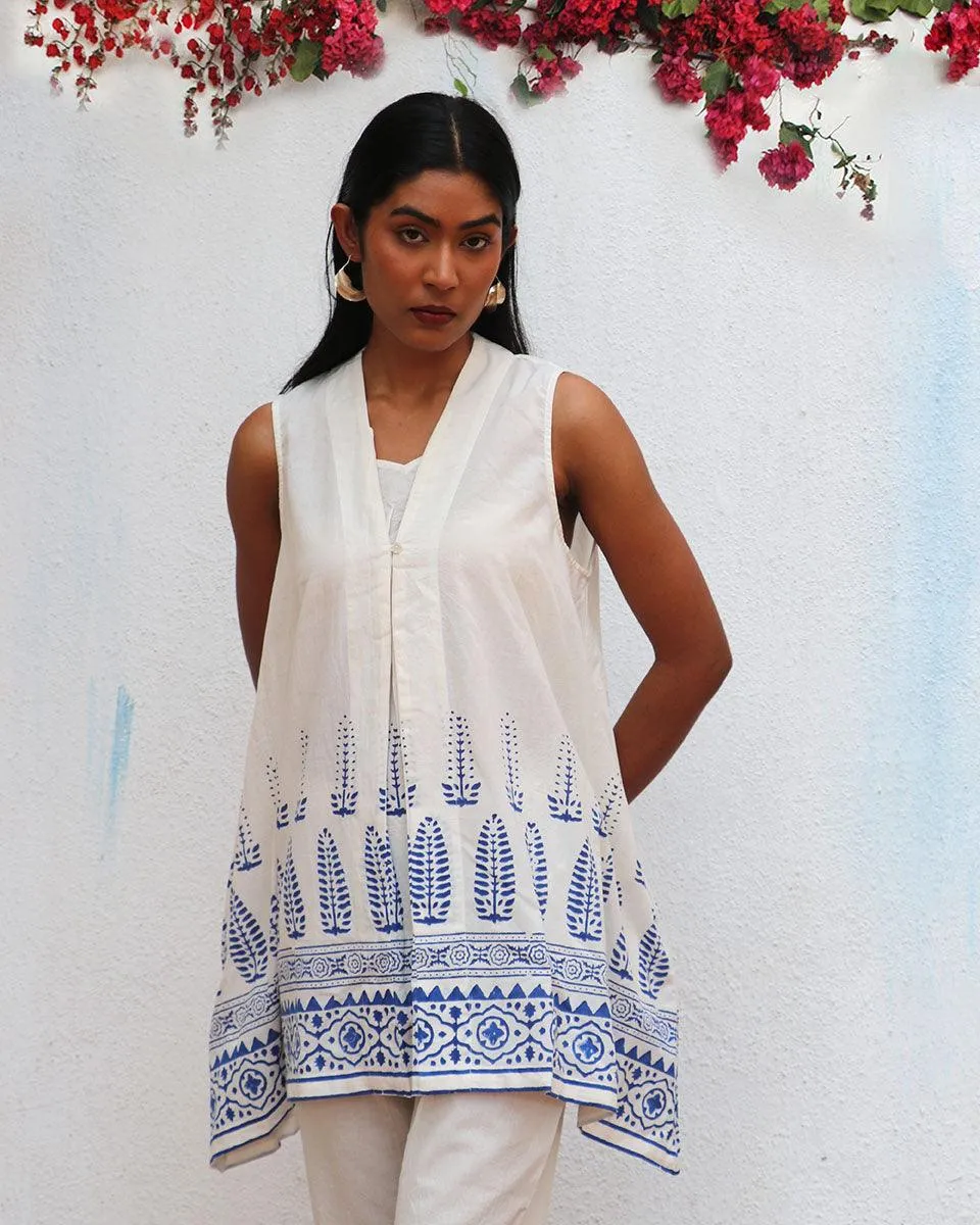 Helena Blockprinted Cotton Top - BGVL
