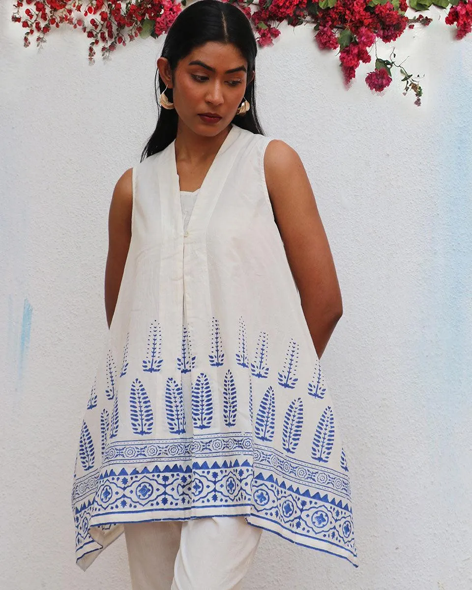 Helena Blockprinted Cotton Top - BGVL