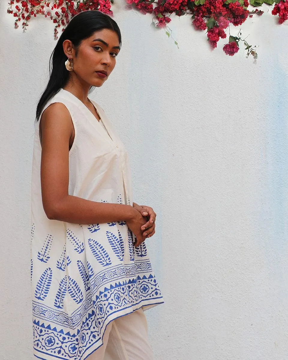 Helena Blockprinted Cotton Top - BGVL