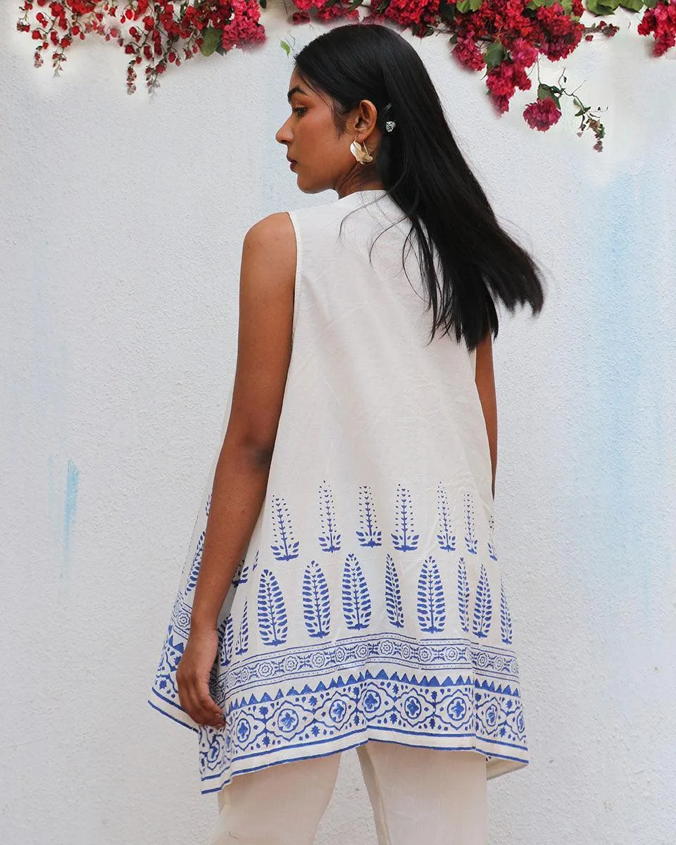 Helena Blockprinted Cotton Top - BGVL