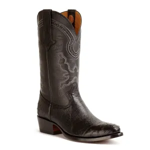 Hidalgo 4 Piece Ostrich Classic Western Boot - Black