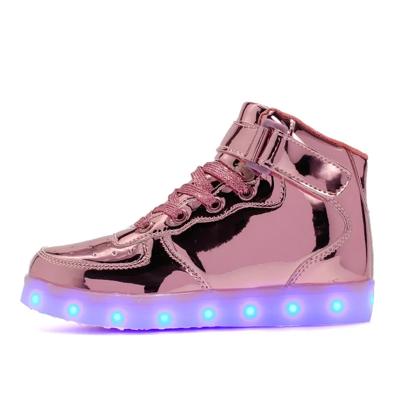 High-Top Charging Luminous Shoes for Children : Light Up Their World