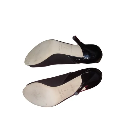 💕HP💕Kate Spade CARMEN Patent Leather/Suede Peep Toe Heels💕Size 10