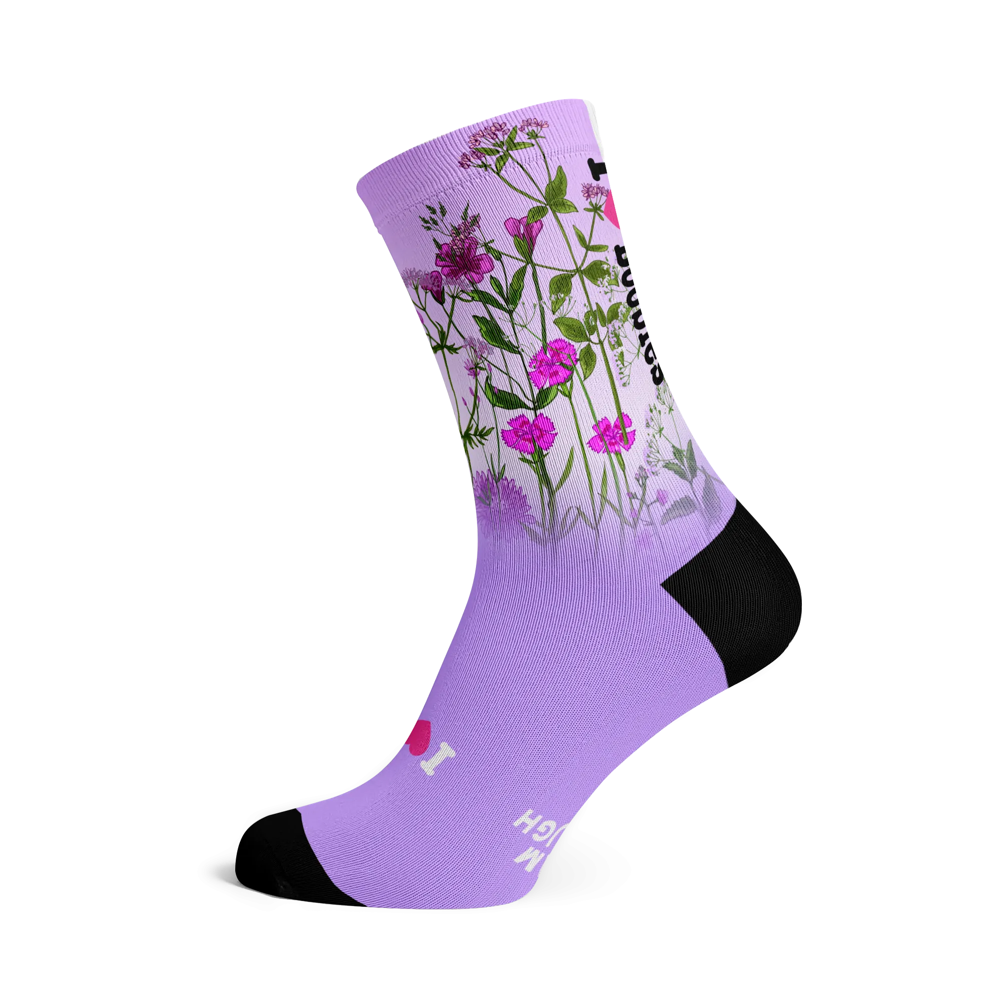 I Love Boobies Lilac - I Am Enough Socks