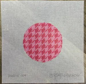 INSMC-44 - Houndstooth – hot pink & light pink w/ bright lime letter