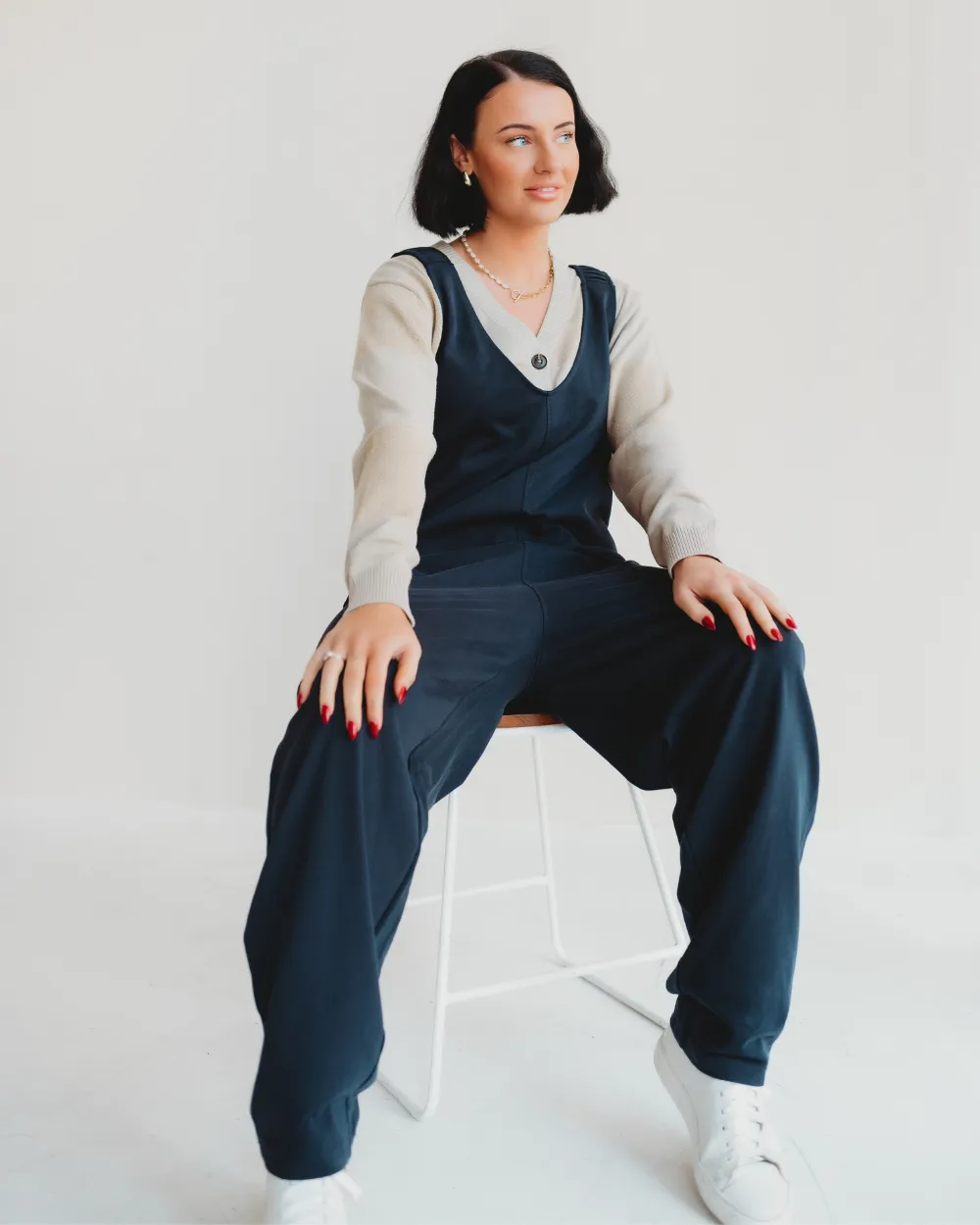 Jilly Navy Dungarees