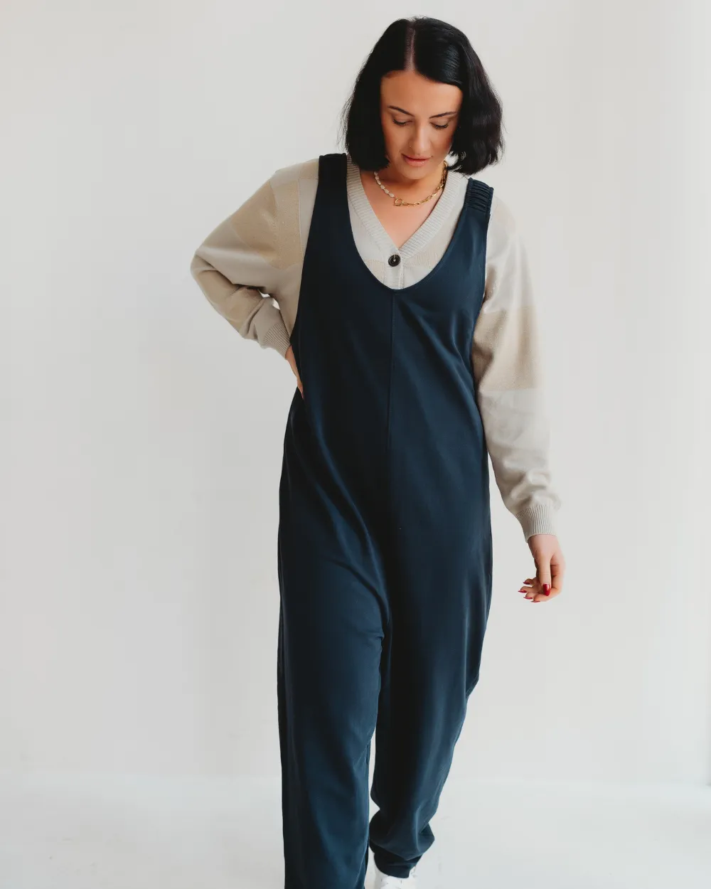 Jilly Navy Dungarees