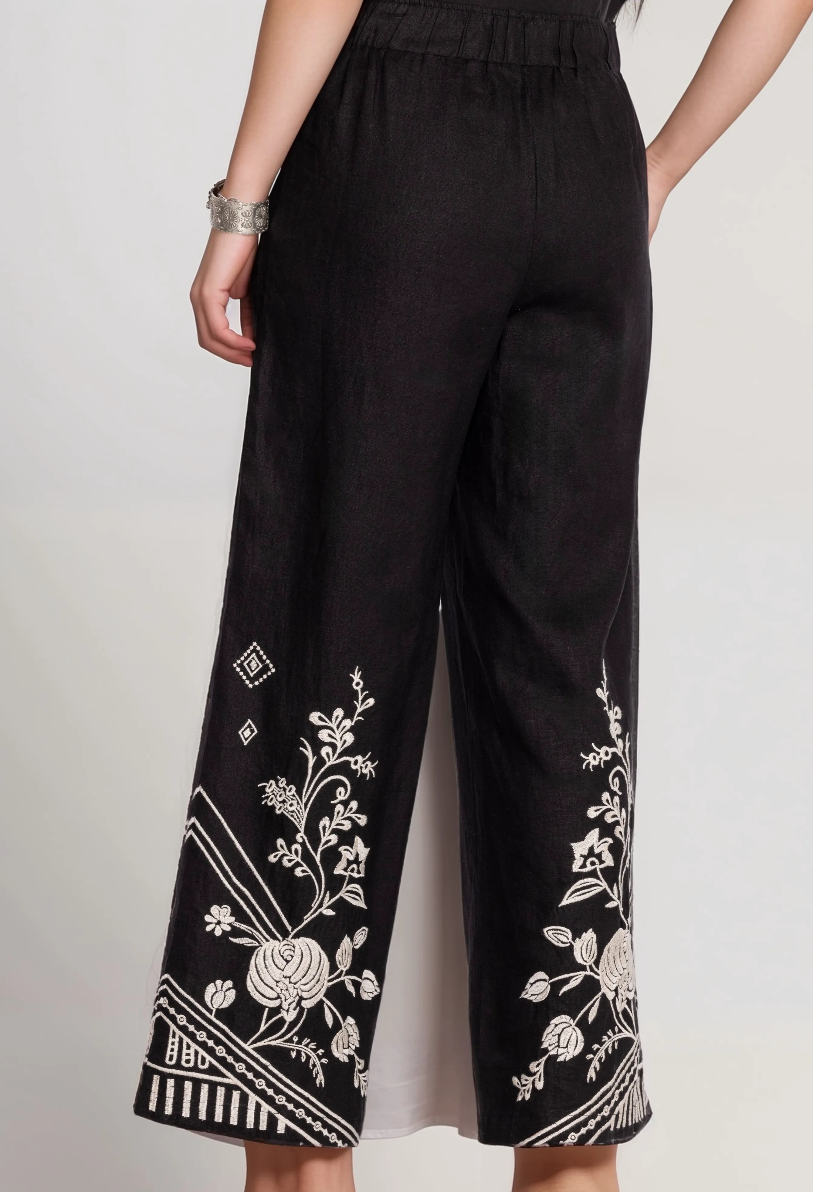 Johnny Was JWLA Seam Linen Wide Leg Pants J60824