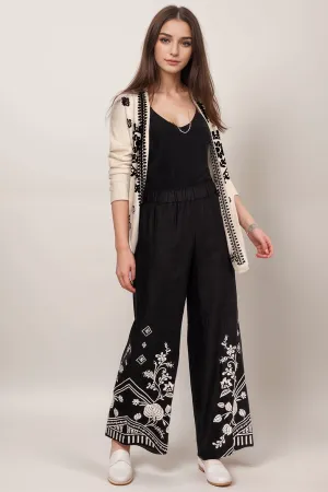 Johnny Was JWLA Seam Linen Wide Leg Pants J60824