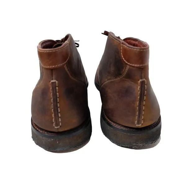 Johnston &amp; Murphy Leather Chukka Boot Shoe Mens 11.5 Brown Lace Up