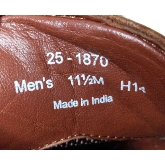 Johnston &amp; Murphy Leather Chukka Boot Shoe Mens 11.5 Brown Lace Up