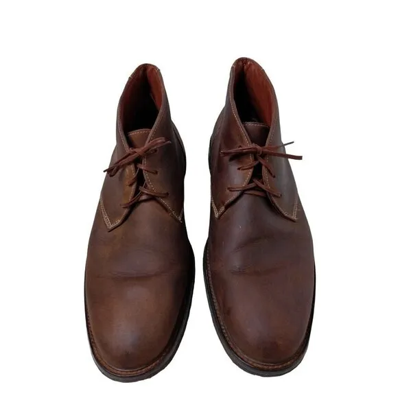 Johnston &amp; Murphy Leather Chukka Boot Shoe Mens 11.5 Brown Lace Up