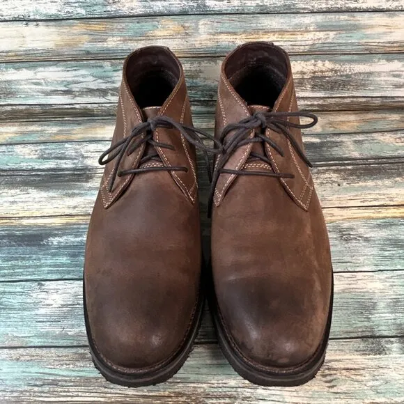 Johnston &amp; Murphy Mens 10M Chukka Boot Lace Up Fashion Dress Workwear Comfort