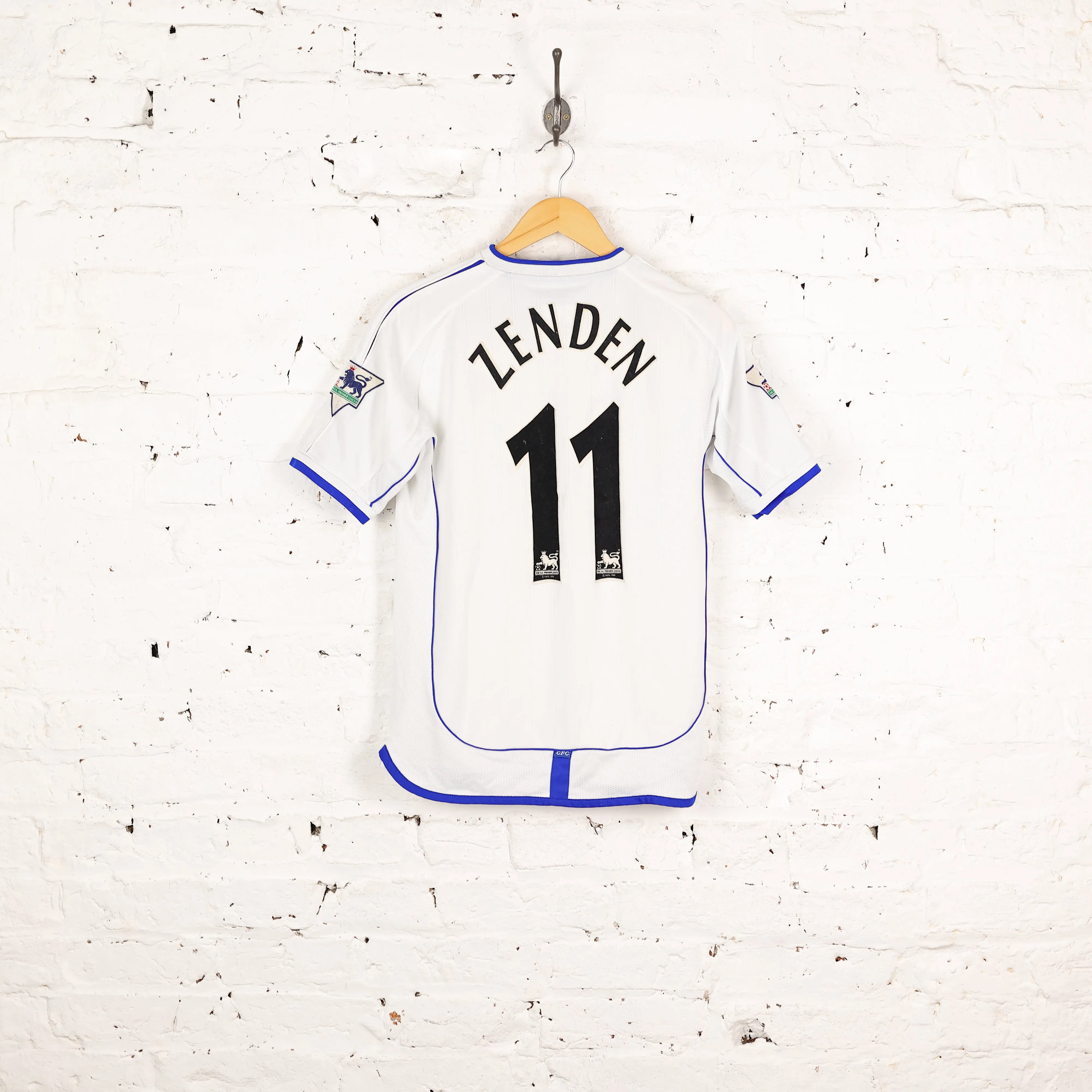 Kids Chelsea Umbro Zenden 2001 Away Football Shirt - White - L Boys