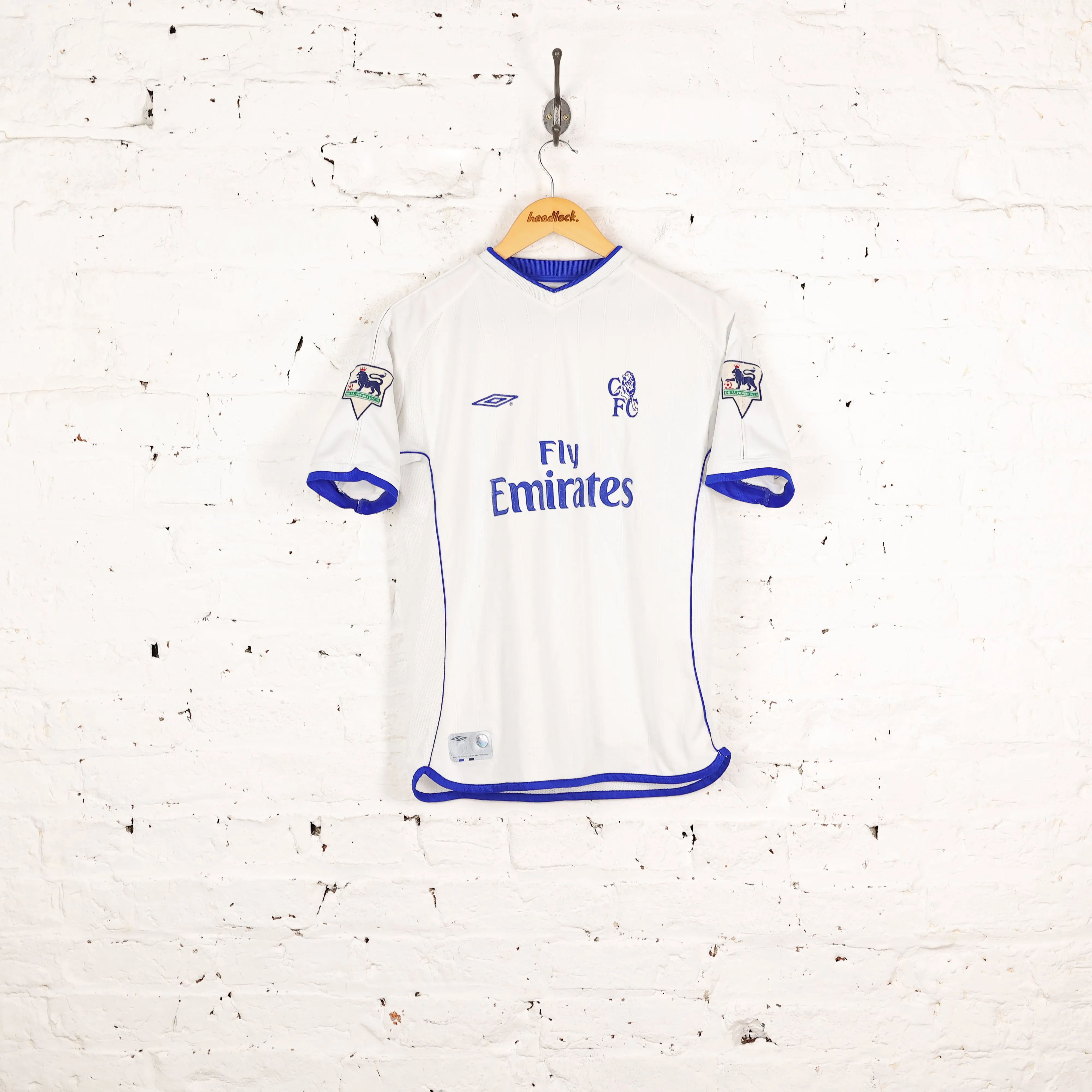 Kids Chelsea Umbro Zenden 2001 Away Football Shirt - White - L Boys