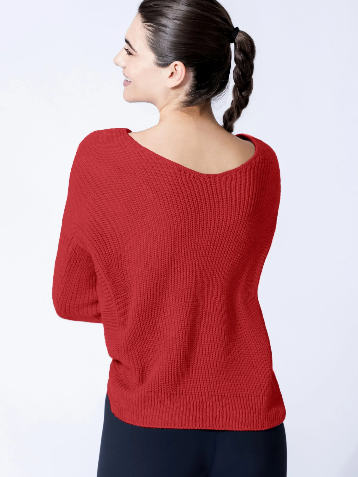 KNOTTED OPEN BACK SWEATER