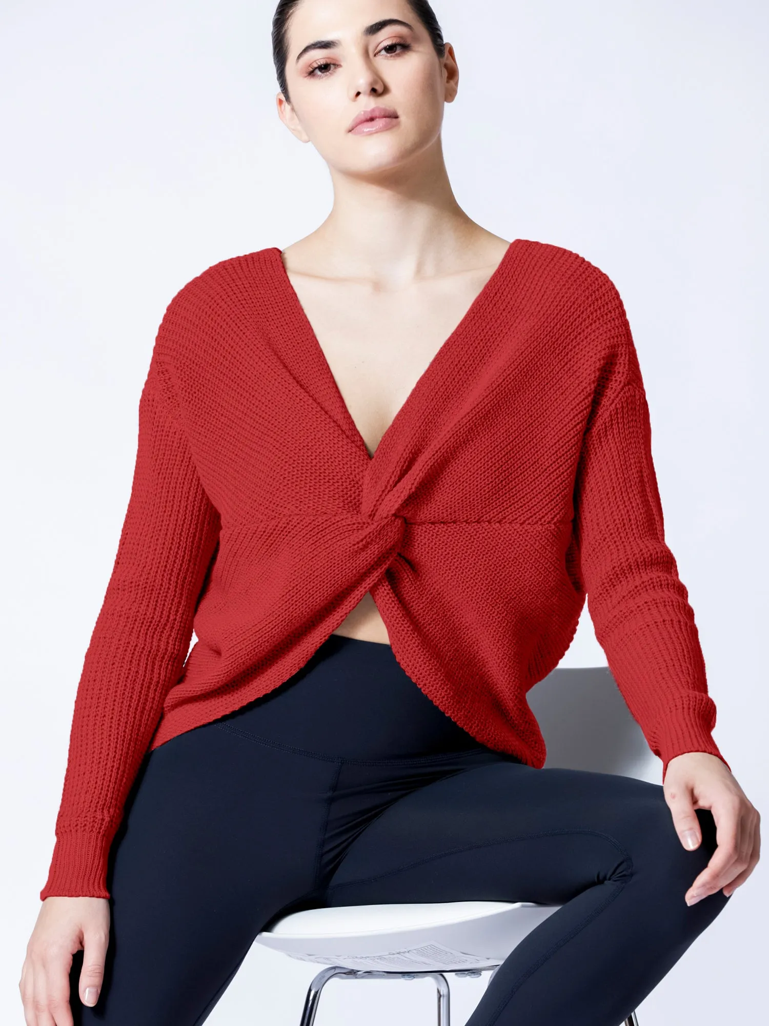 KNOTTED OPEN BACK SWEATER