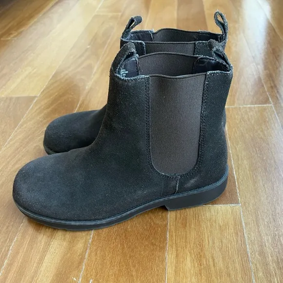 Lands End Boots Dress Casual Boys Brown Slip on Chukka Suede  Size 4M