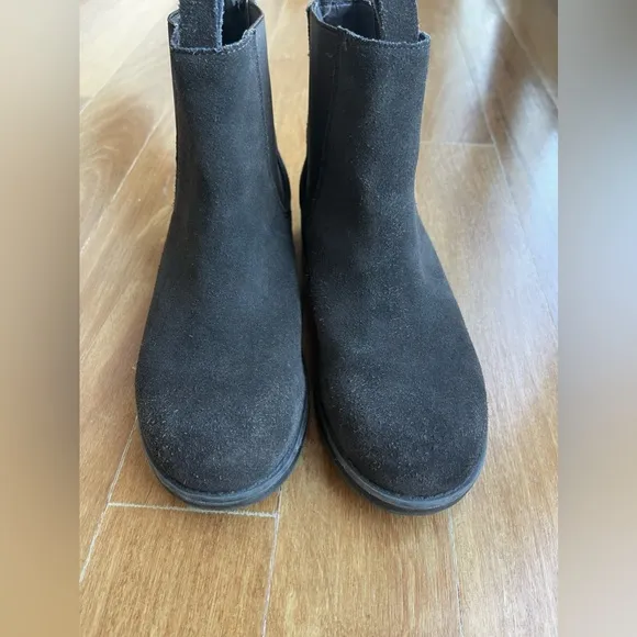 Lands End Boots Dress Casual Boys Brown Slip on Chukka Suede  Size 4M