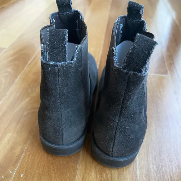 Lands End Boots Dress Casual Boys Brown Slip on Chukka Suede  Size 4M
