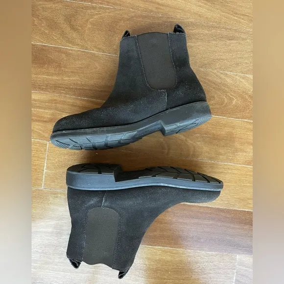 Lands End Boots Dress Casual Boys Brown Slip on Chukka Suede  Size 4M