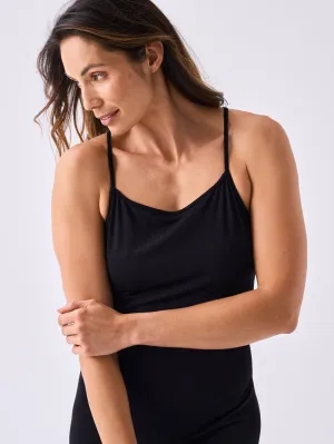 Layla Strappy Back Slip - Black