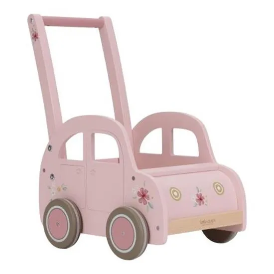 Little Dutch Wooden Pink Walker Wagon