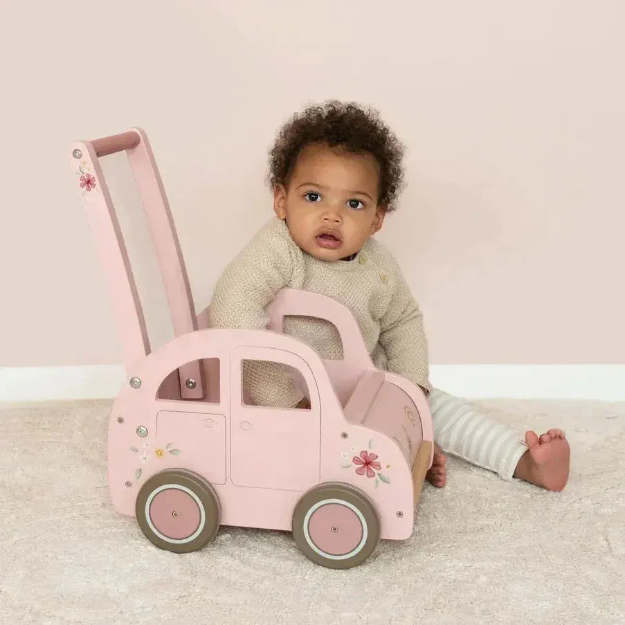 Little Dutch Wooden Pink Walker Wagon