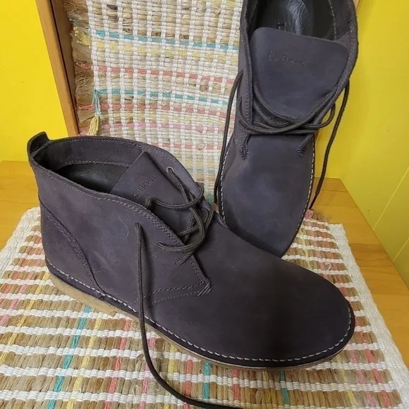 LL BEAN CHUKKA Chocolate Suede  Crepe Sole NIB boot, work, men's size 14