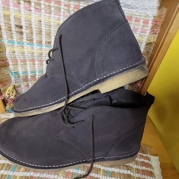 LL BEAN CHUKKA Chocolate Suede  Crepe Sole NIB boot, work, men's size 14