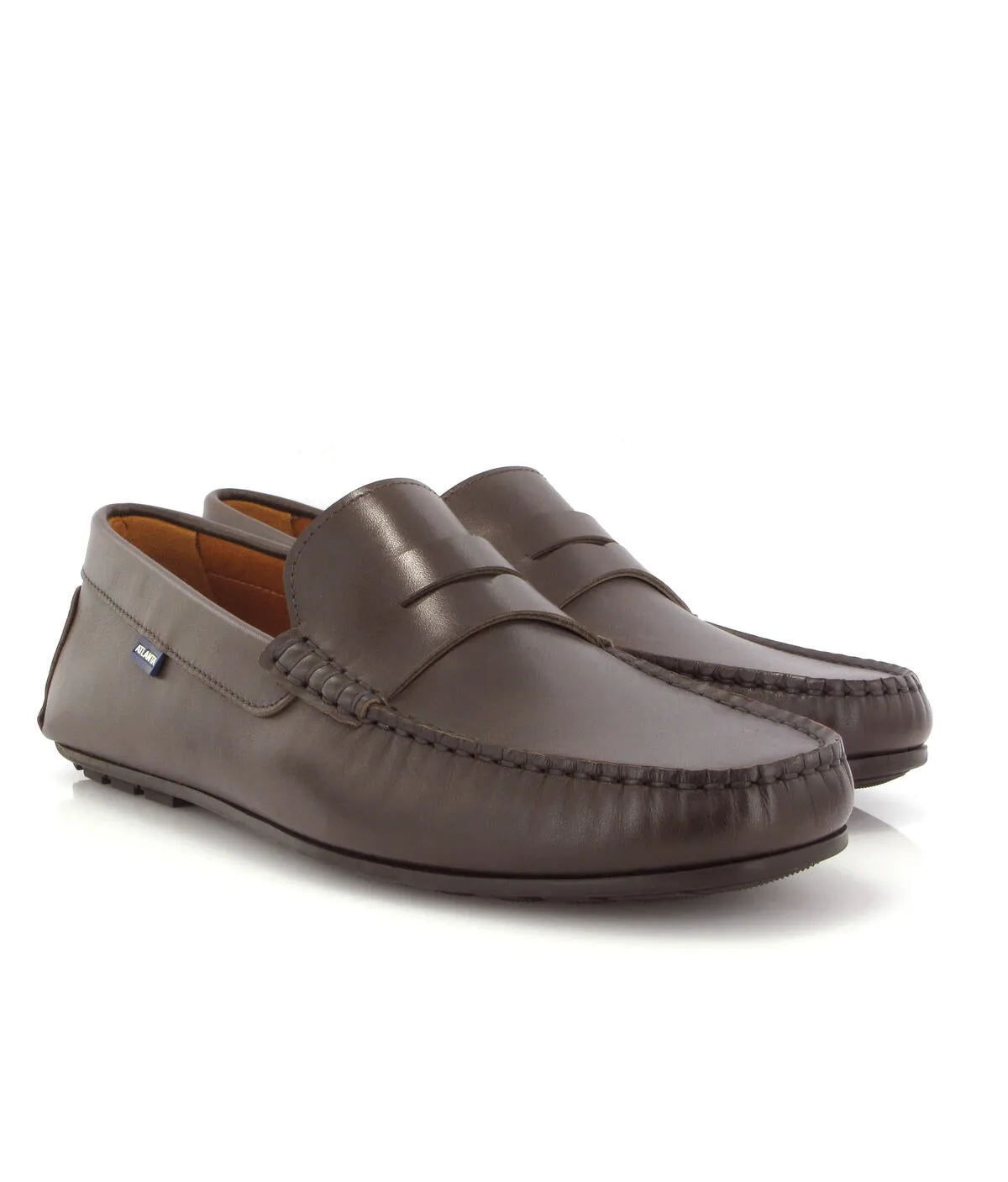 Loafers City - pele castanha escura