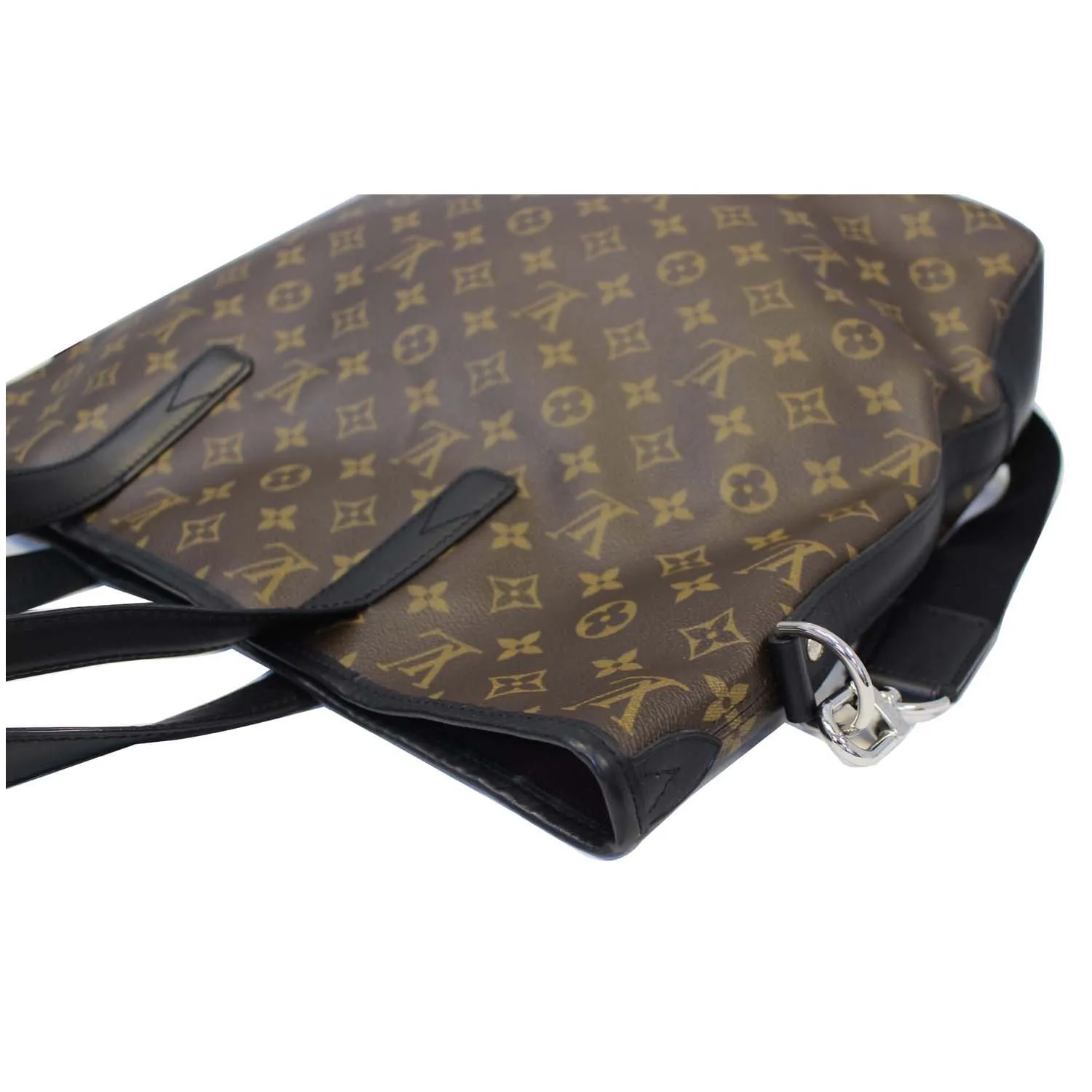 LOUIS VUITTON Davis Monogram Macassar Canvas Tote Shoulder Bag Brown