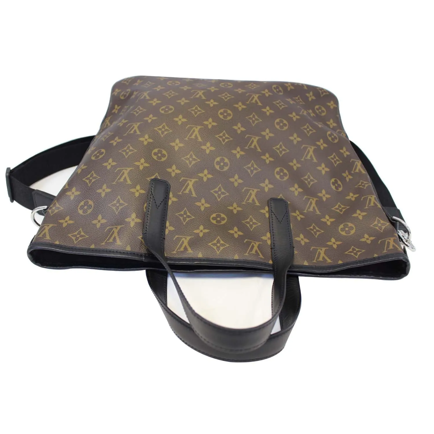 LOUIS VUITTON Davis Monogram Macassar Canvas Tote Shoulder Bag Brown