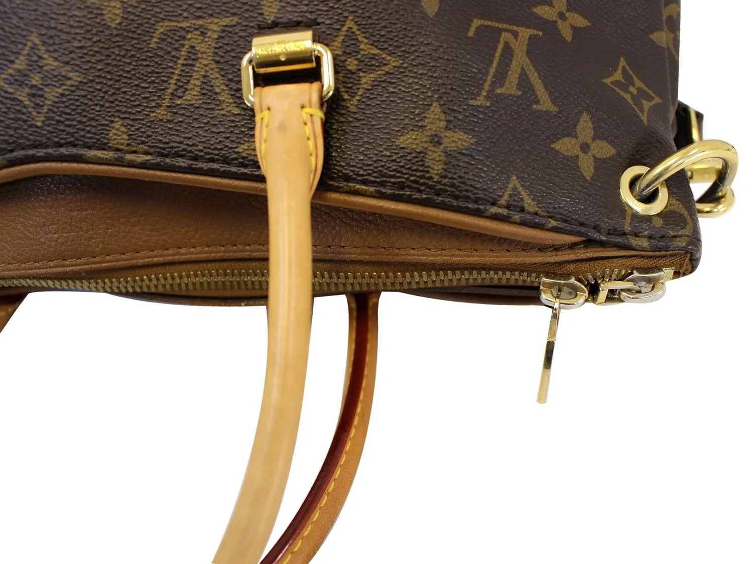 LOUIS VUITTON Havane Monogram Canvas Pallas 2Way Shoulder Bag