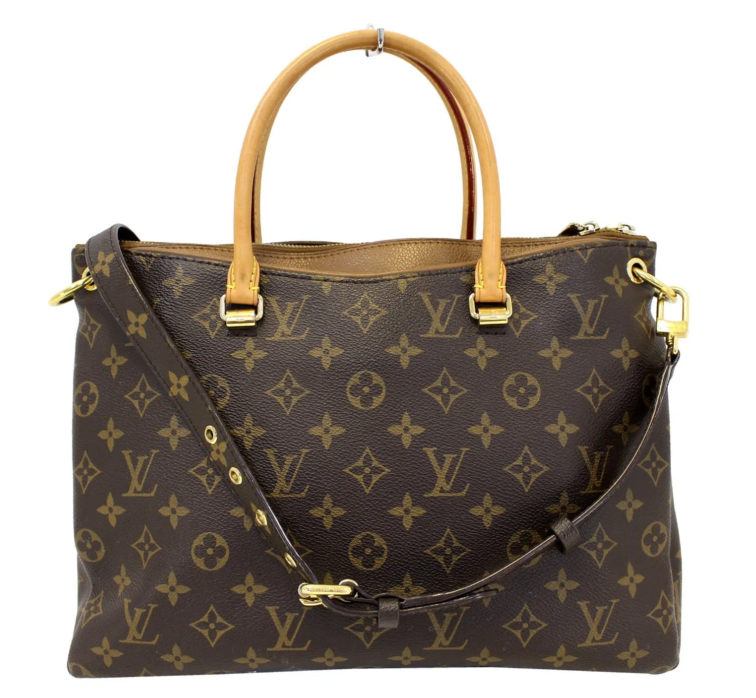 LOUIS VUITTON Havane Monogram Canvas Pallas 2Way Shoulder Bag