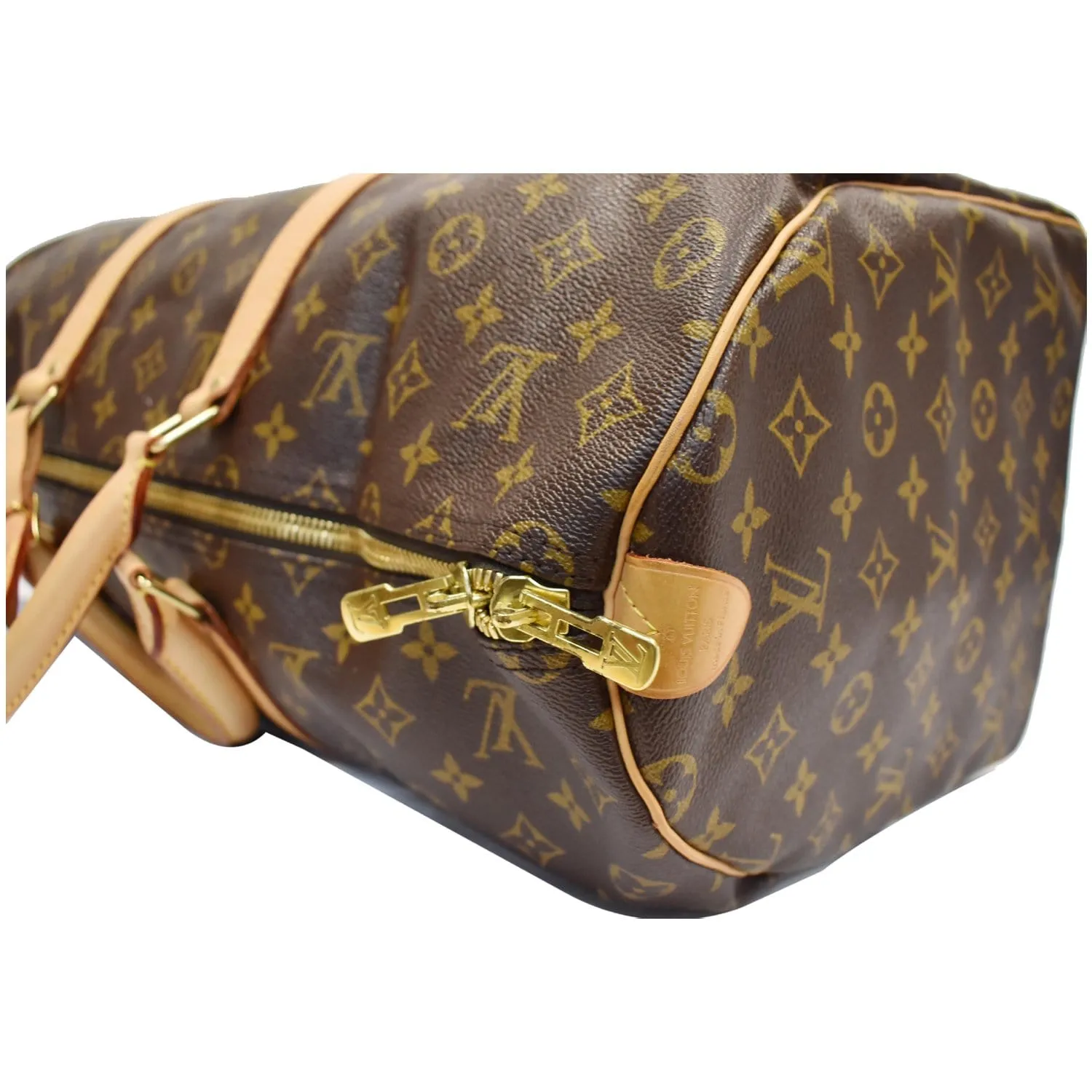 LOUIS VUITTON Keepall 45 Monogram Canvas Travel Bag Brown