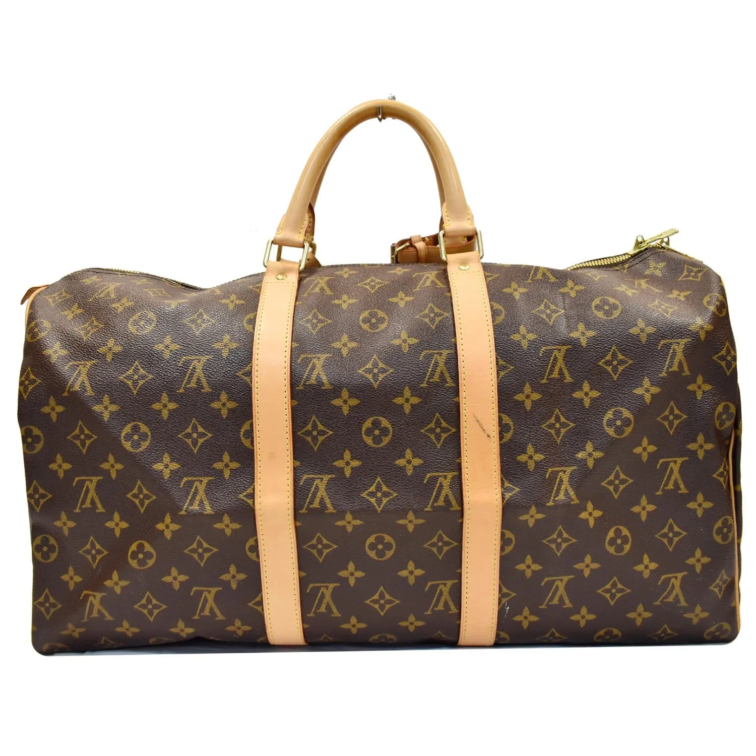 LOUIS VUITTON Keepall 45 Monogram Canvas Travel Bag Brown