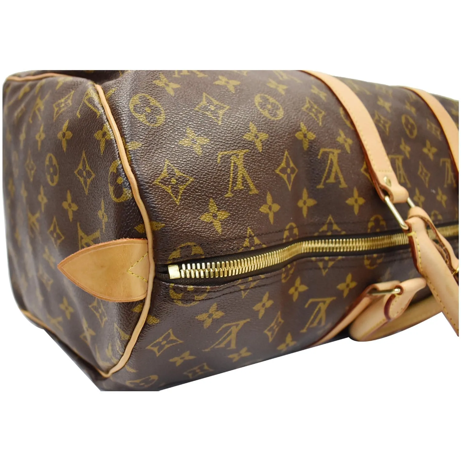 LOUIS VUITTON Keepall 45 Monogram Canvas Travel Bag Brown