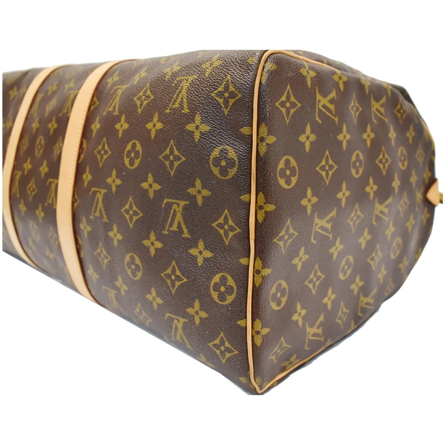 LOUIS VUITTON Keepall 45 Monogram Canvas Travel Bag Brown