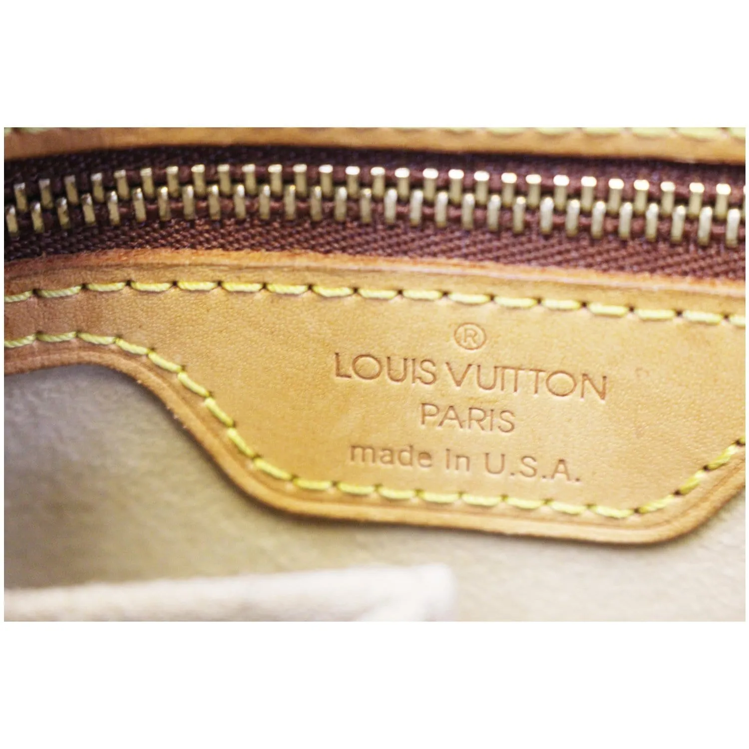 LOUIS VUITTON Looping MM Monogram Canvas Shoulder Bag Brown