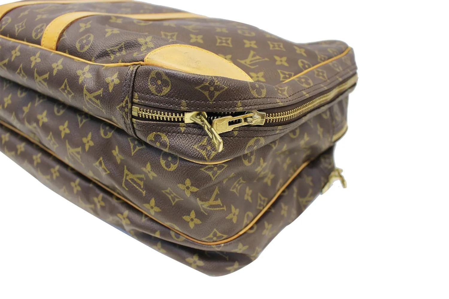 LOUIS VUITTON Monogram Canvas Alize 3 Poche Soft Suitcase Rare!