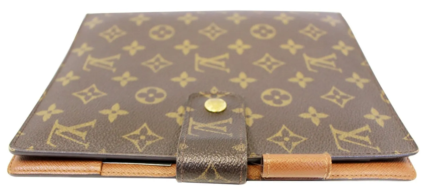 LOUIS VUITTON Monogram Canvas Brown Agenda GM Day Planner Cover