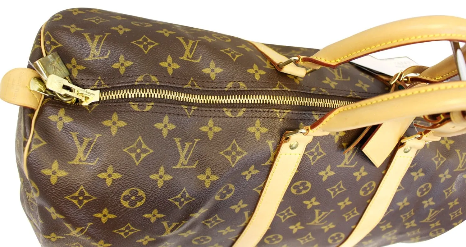 LOUIS VUITTON Monogram Canvas Keepall 55 Boston Bag